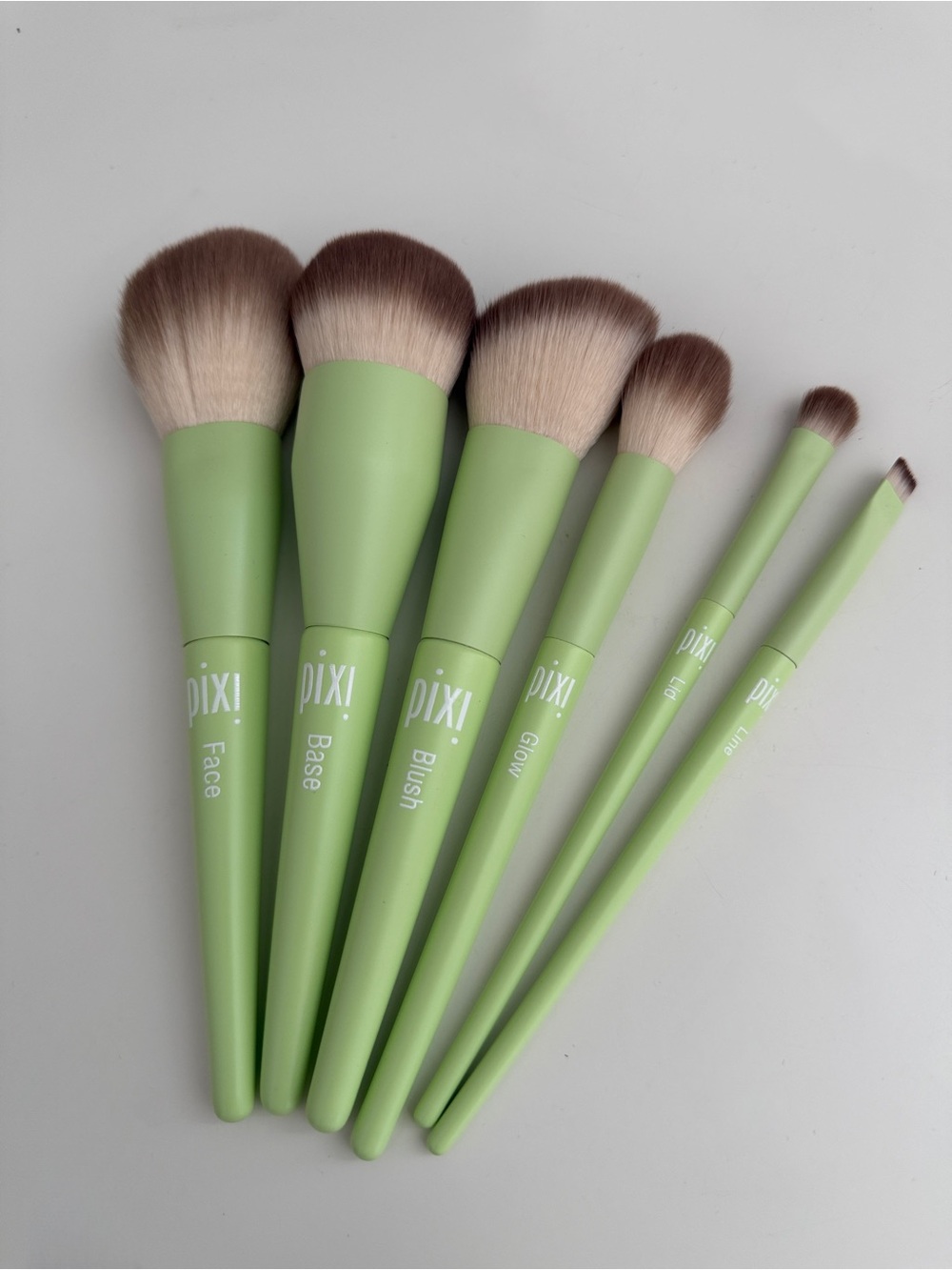 Pixi Mint Green 6-Piece Face & Eye Brush Set